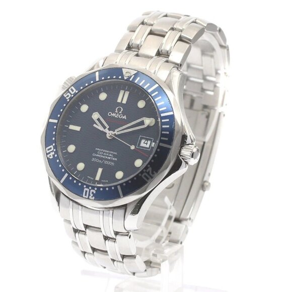 OMEGA Seamaster300 2220.80 Date Co-Axial Navy Dial Automatic Men's Watch - Picture 1 of 11